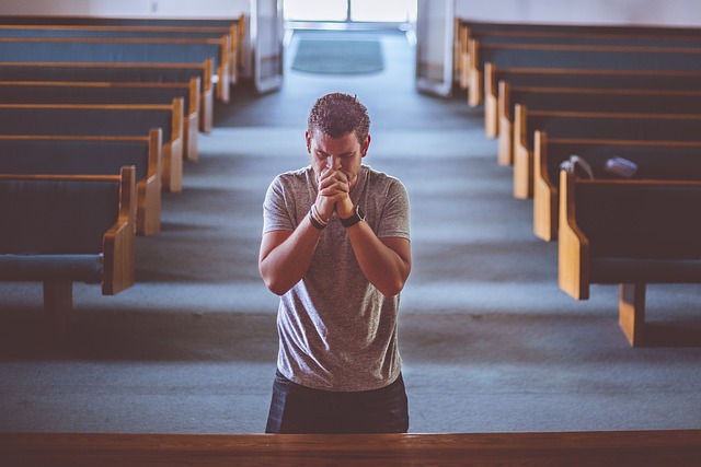 man church praying