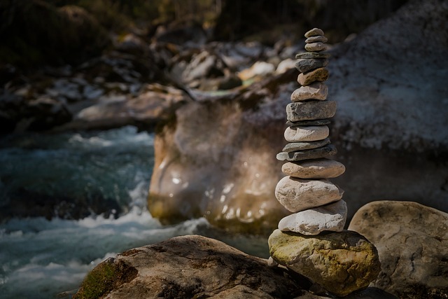 nature cairn stones